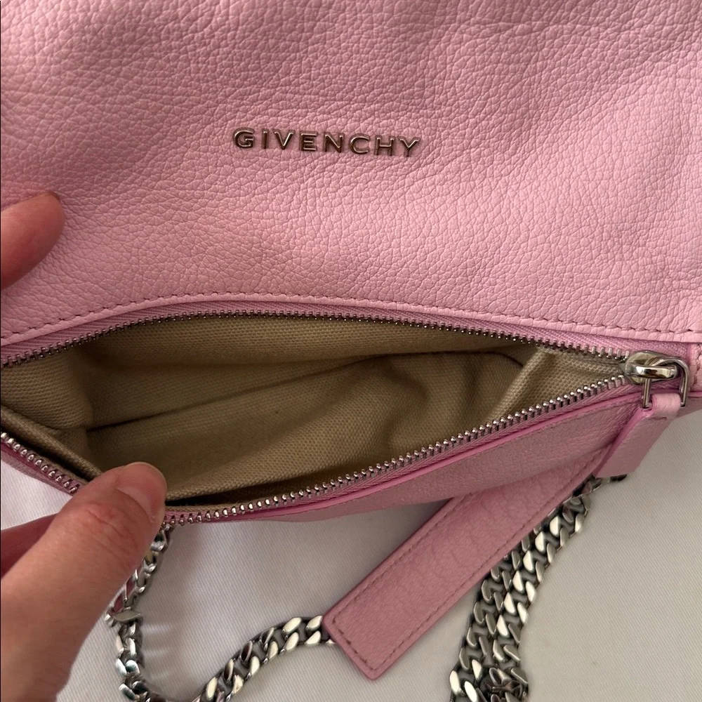 Givenchy Mini Pandora Pink Crossbody Bag with Chain Strap - Picture 9 of 10